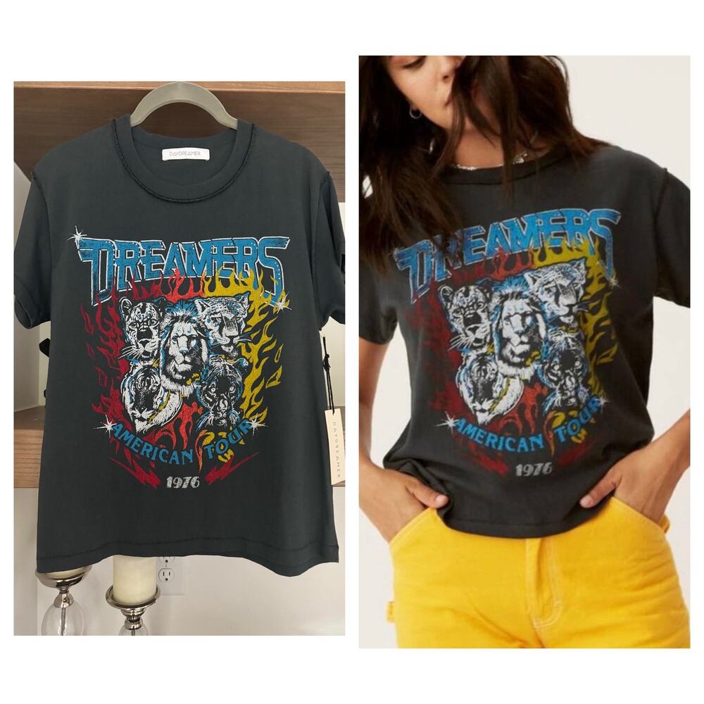 Daydreamer x Free People Dreamers U.S. Tour 1976 Band Tee in Black